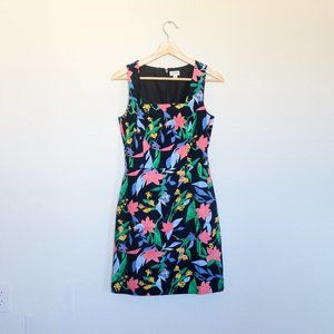 Jcrew navy floral sheath dress size 0 nwt
